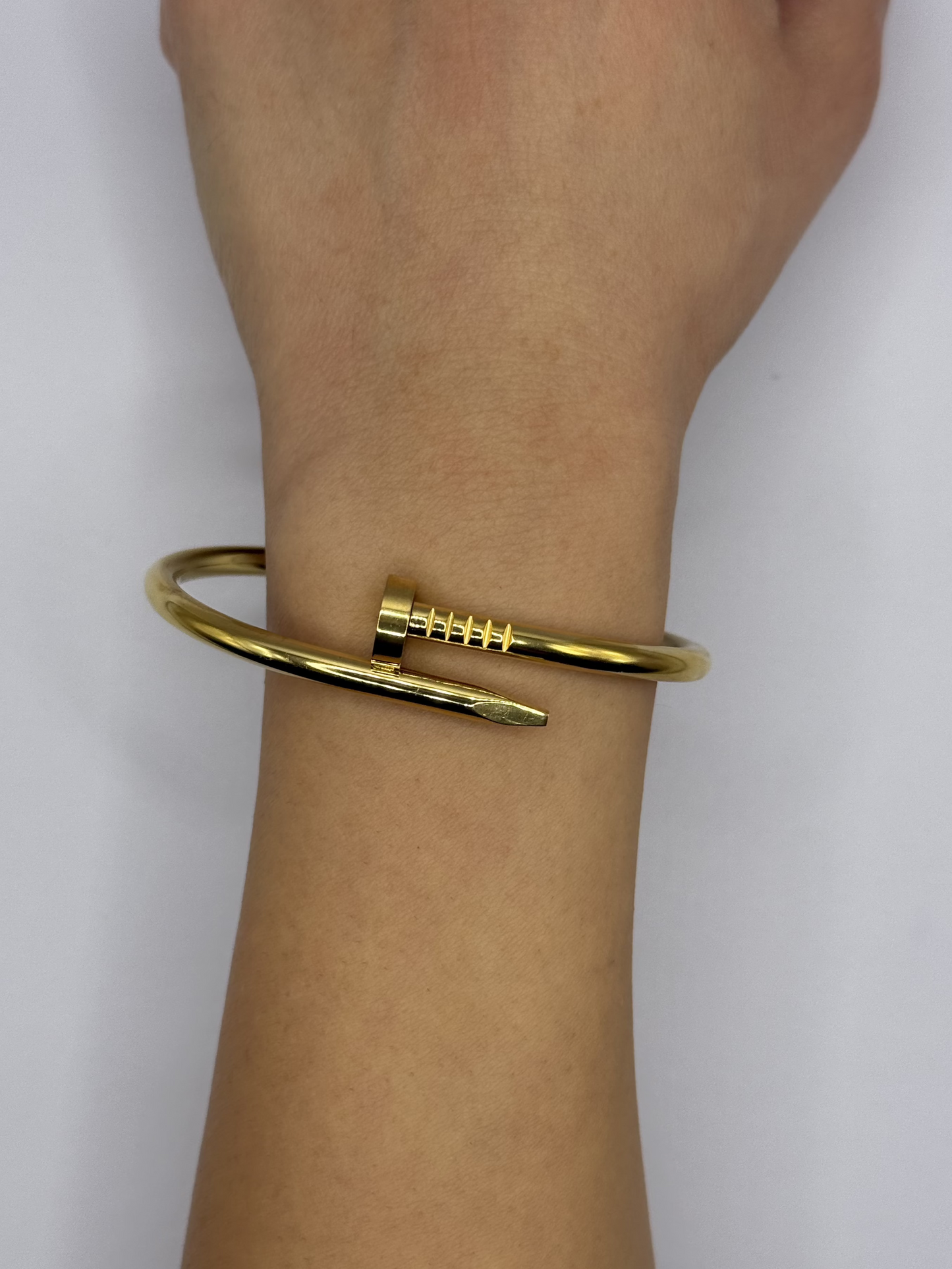 Nail Cuff Bracelet in Gold