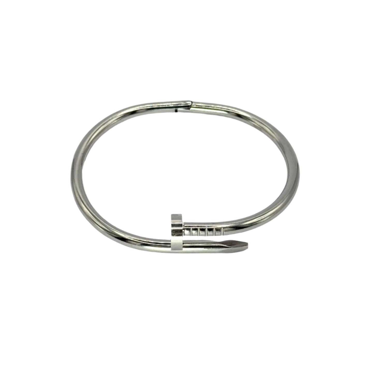 Nail Cuff Bracelet in Silver