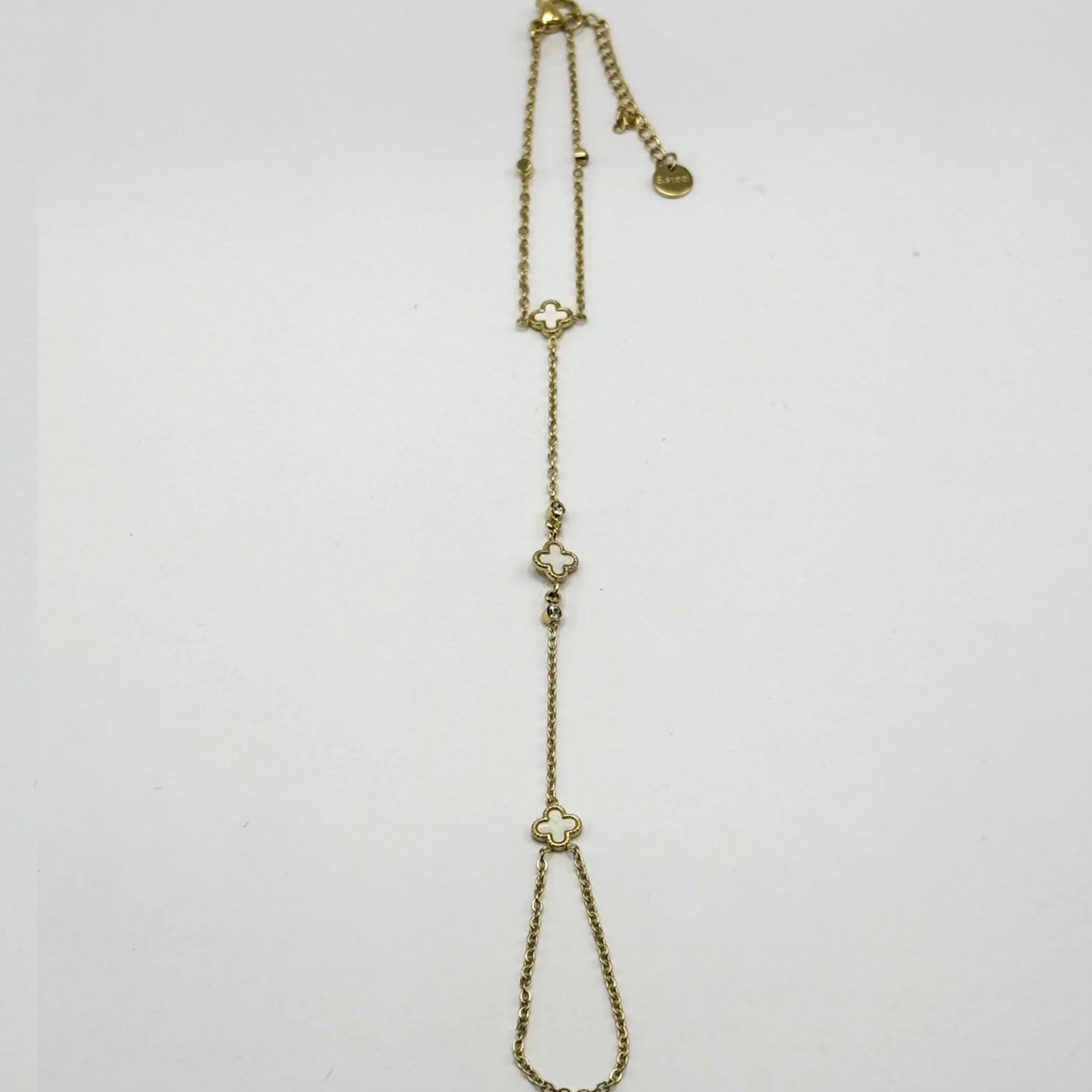 White Clovers Hand Chain