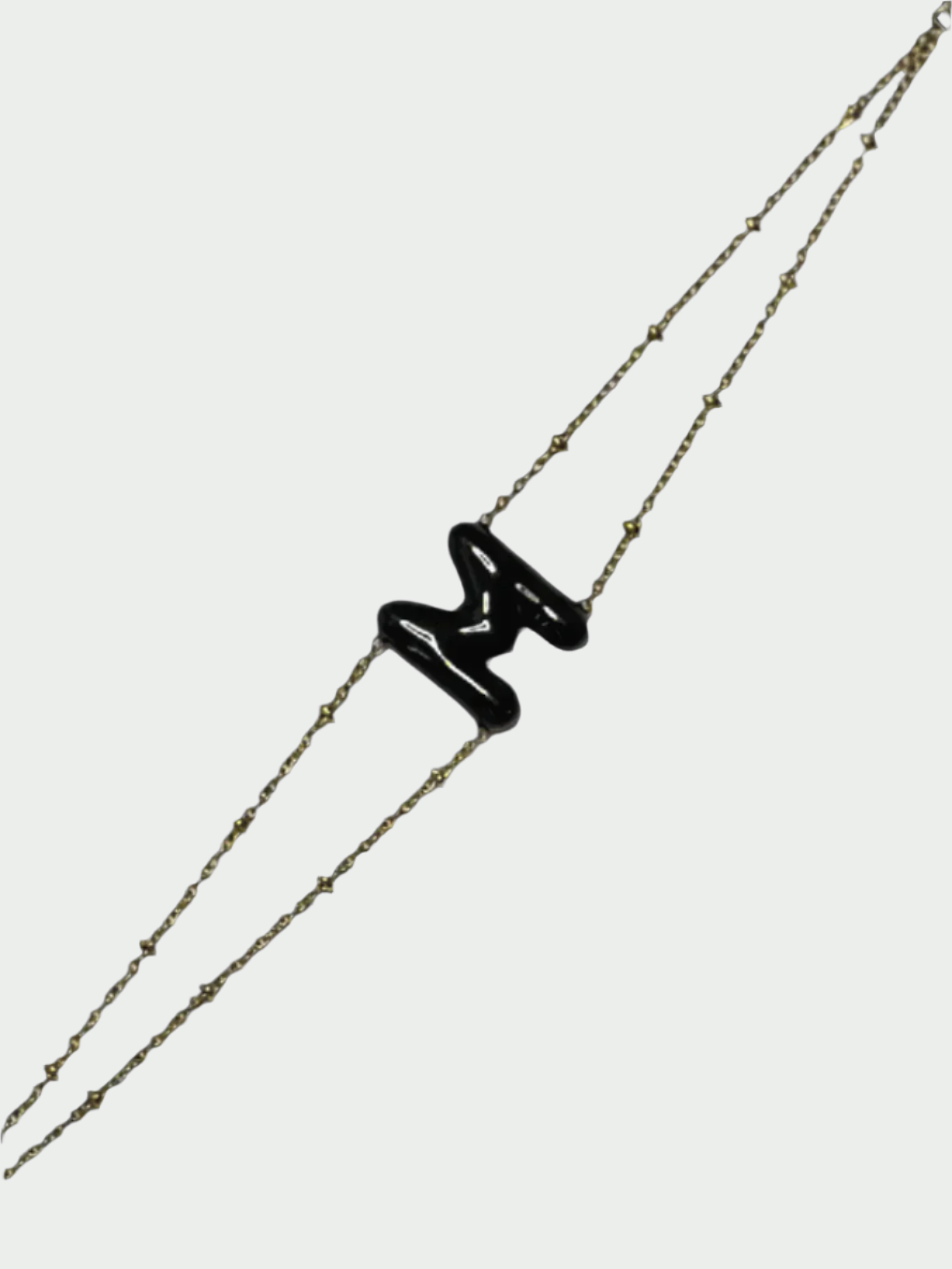 Colorful Initial Bracelet - M (Black)