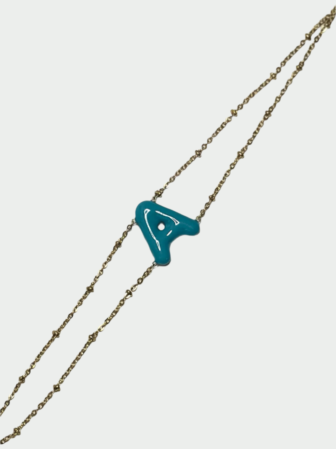 Colorful Initial Bracelet - A (Blue)