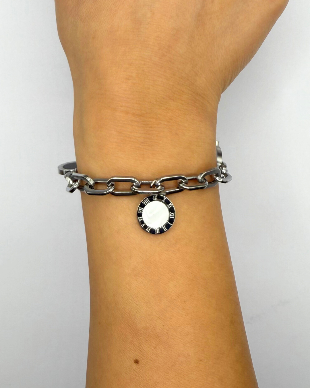Time Barrel Charm Bracelet