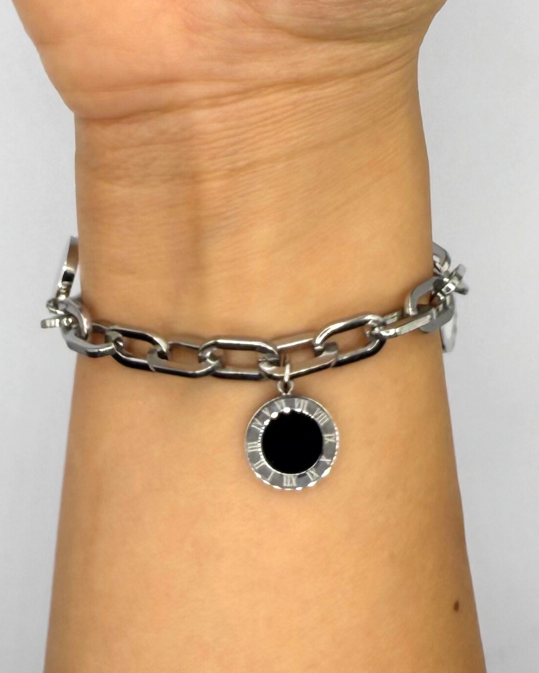 Time Barrel Charm Bracelet