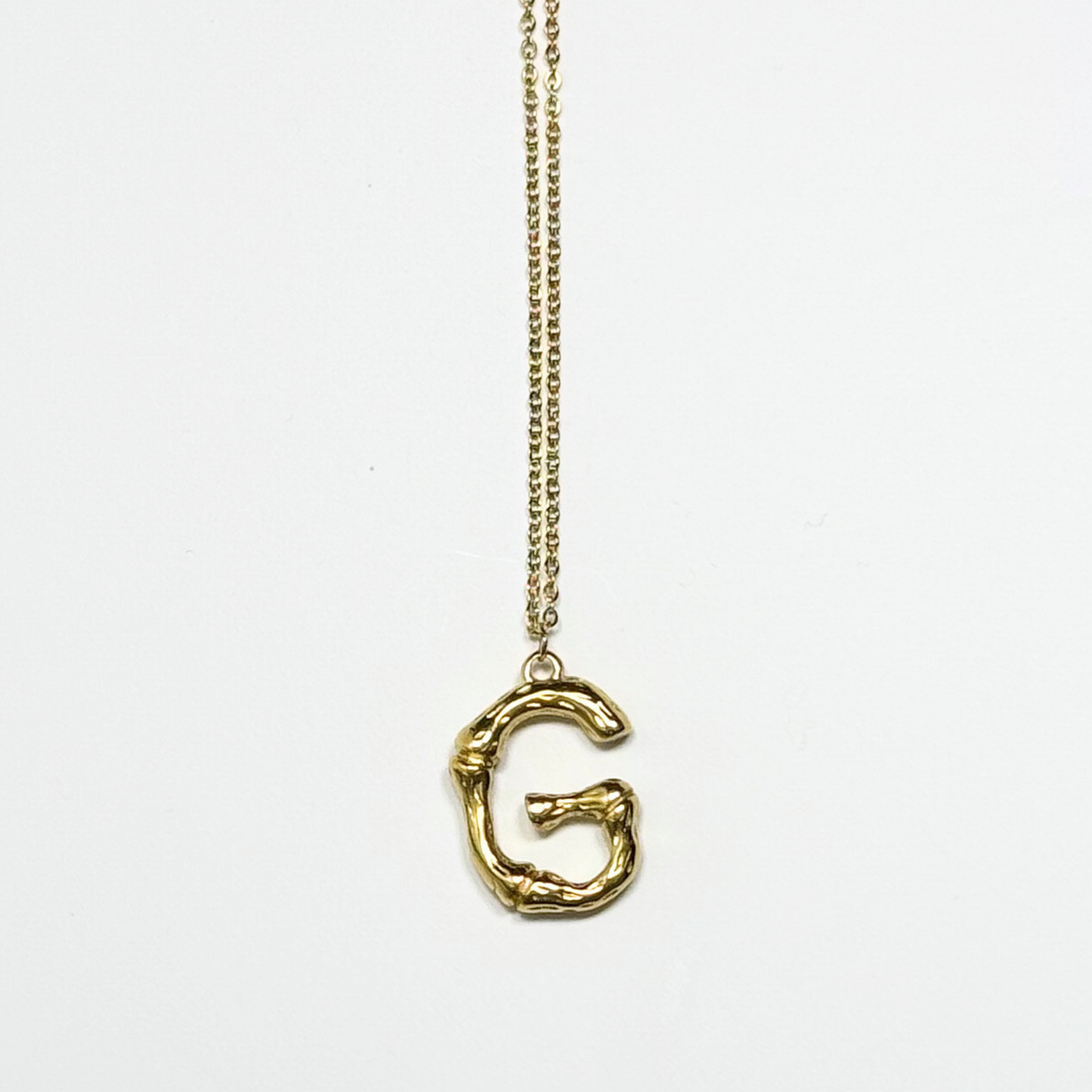 Victoria Initial Necklace- G in Gold