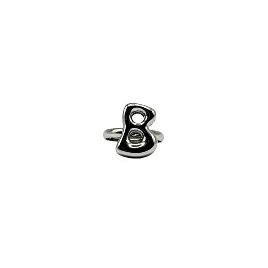 IG Initial Ring - B Silver