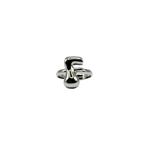 IG Initial Ring - F Silver