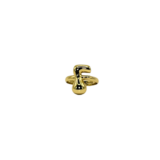 IG Initial Ring - F Gold