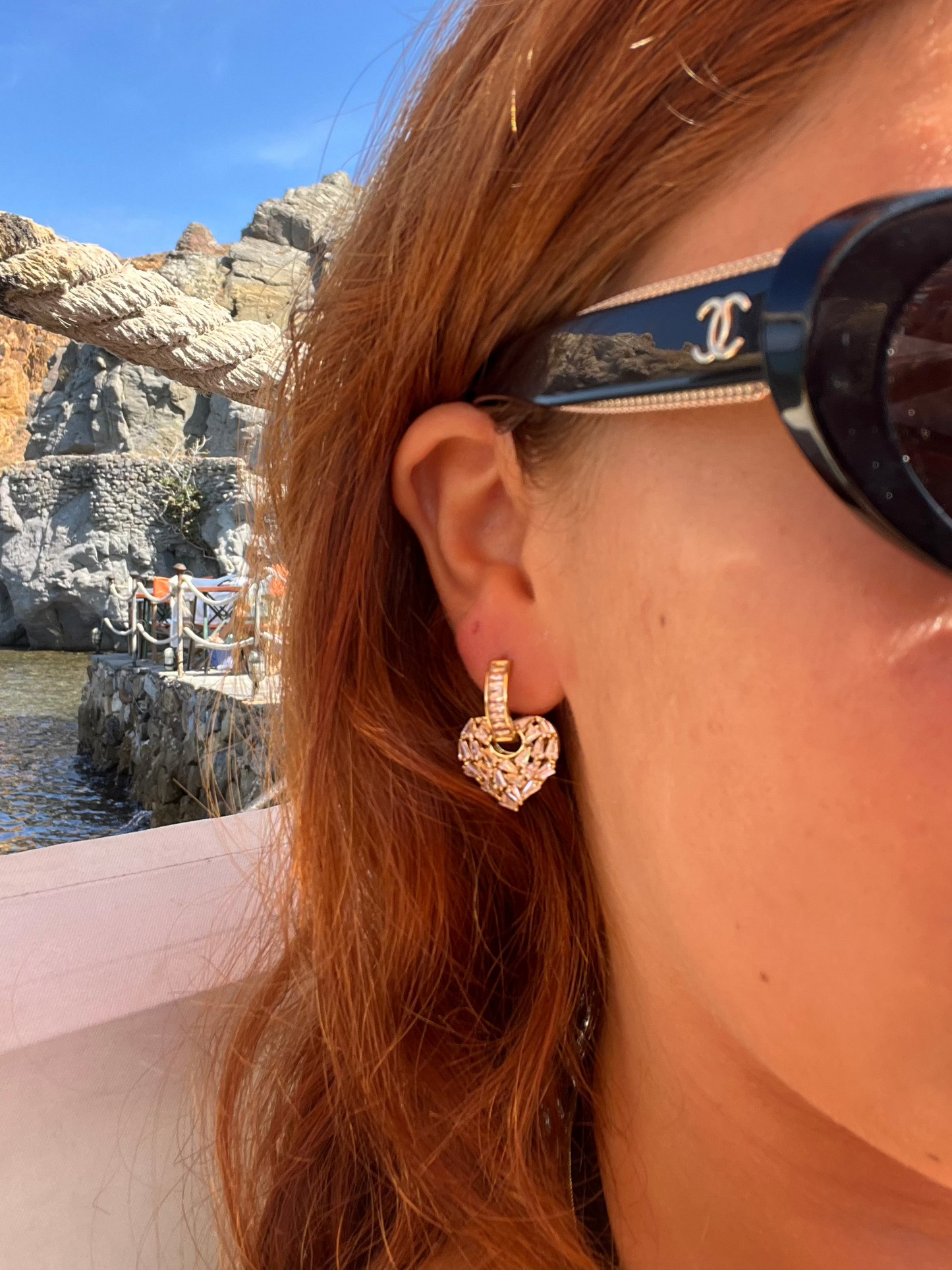 Diamond Heart Earrings
