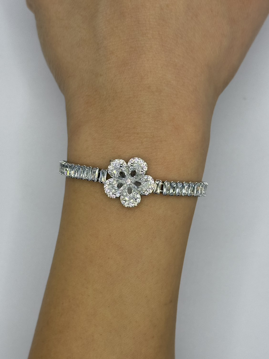 Diamond Flower Bracelet