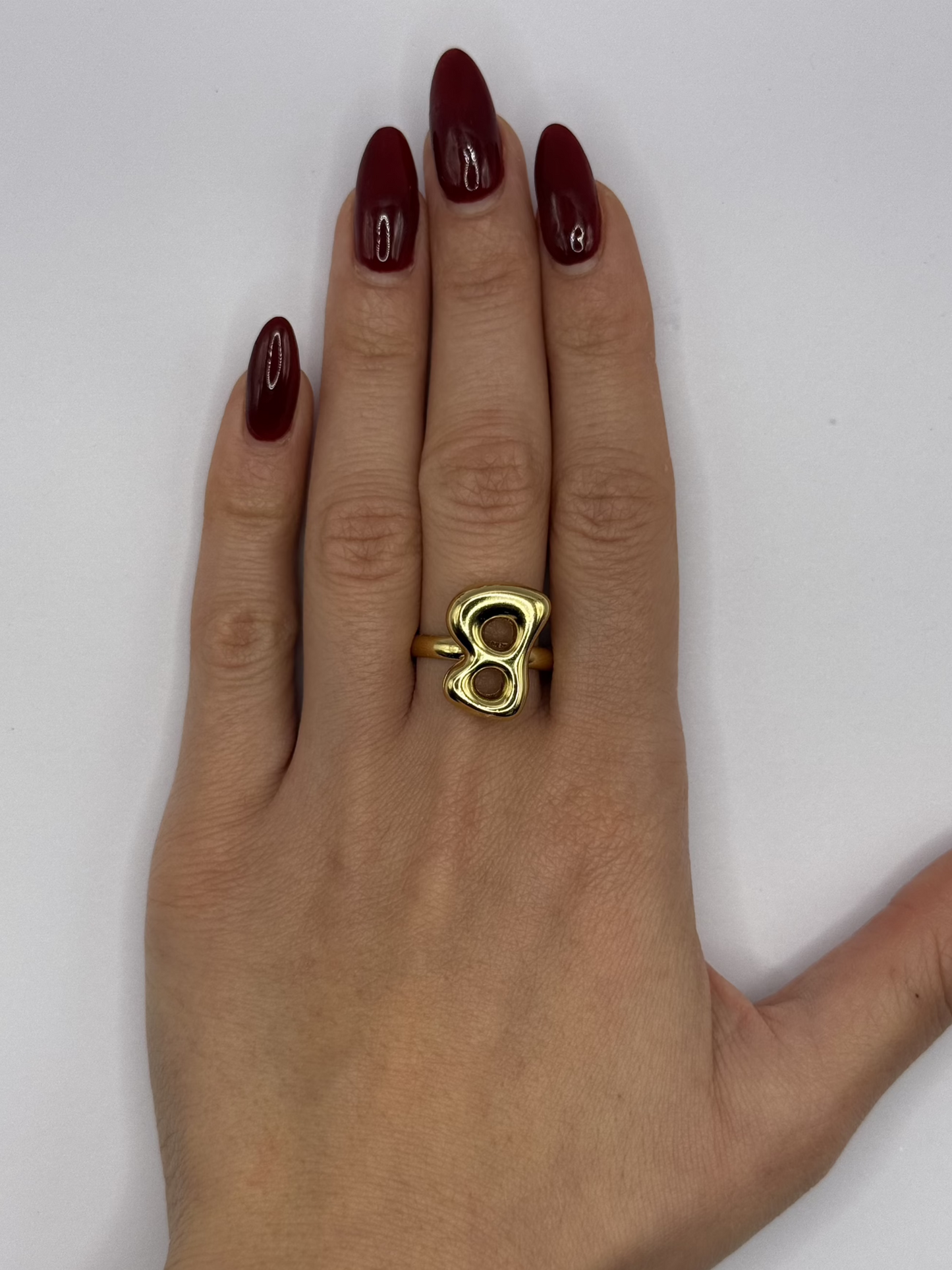 IG Initial Ring - B Gold