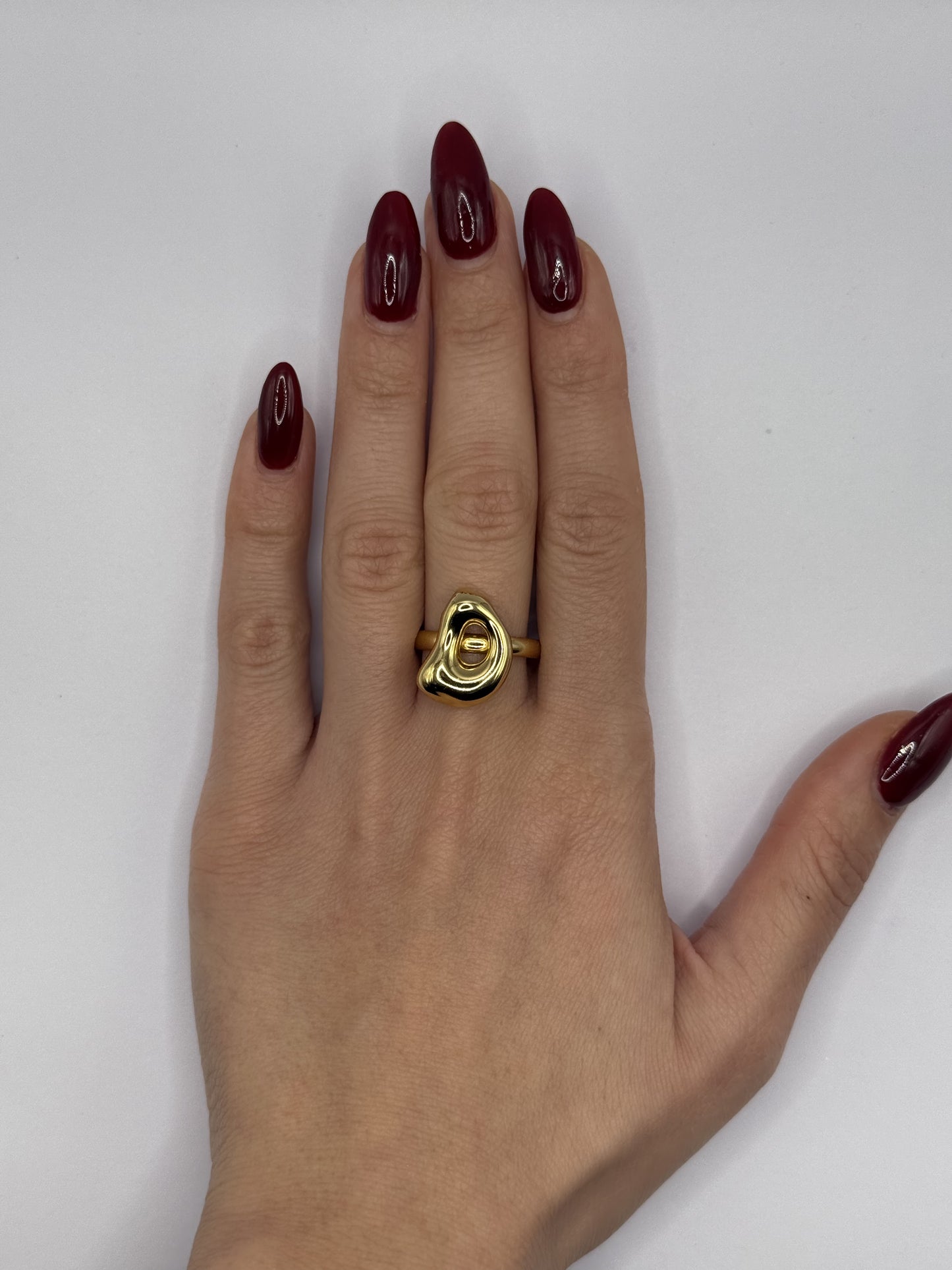 IG Initial Ring - D Gold