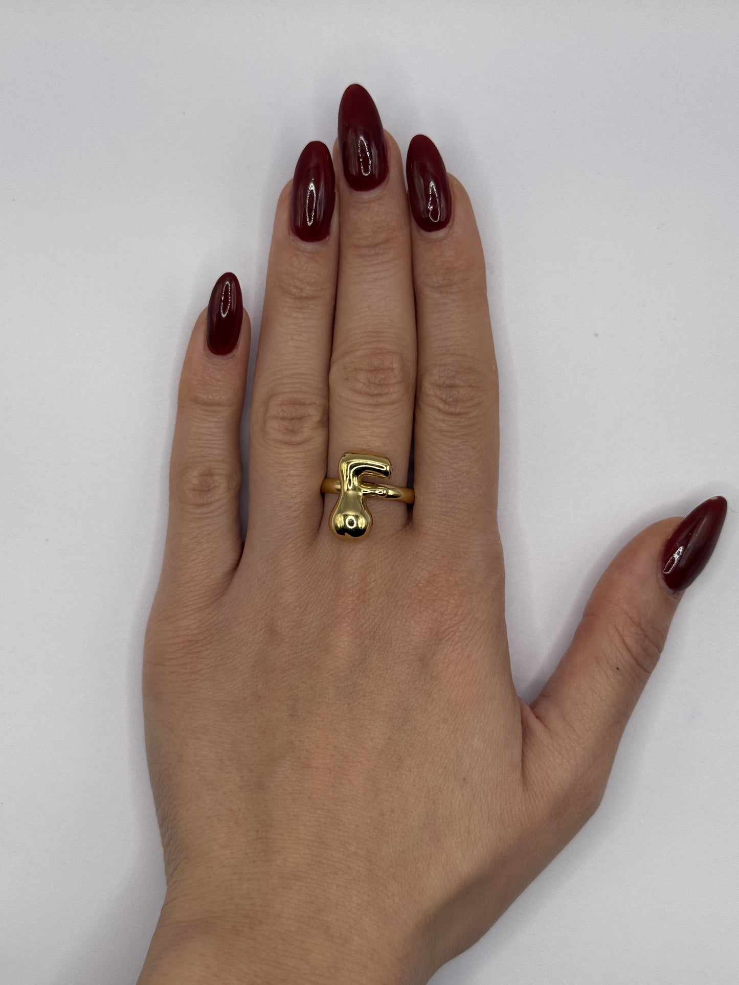 IG Initial Ring - F Gold