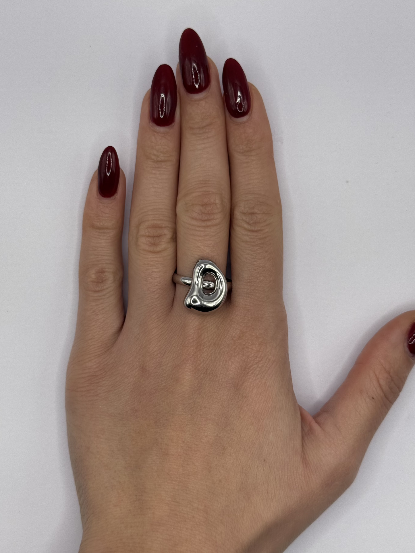 IG Initial Ring - D Silver