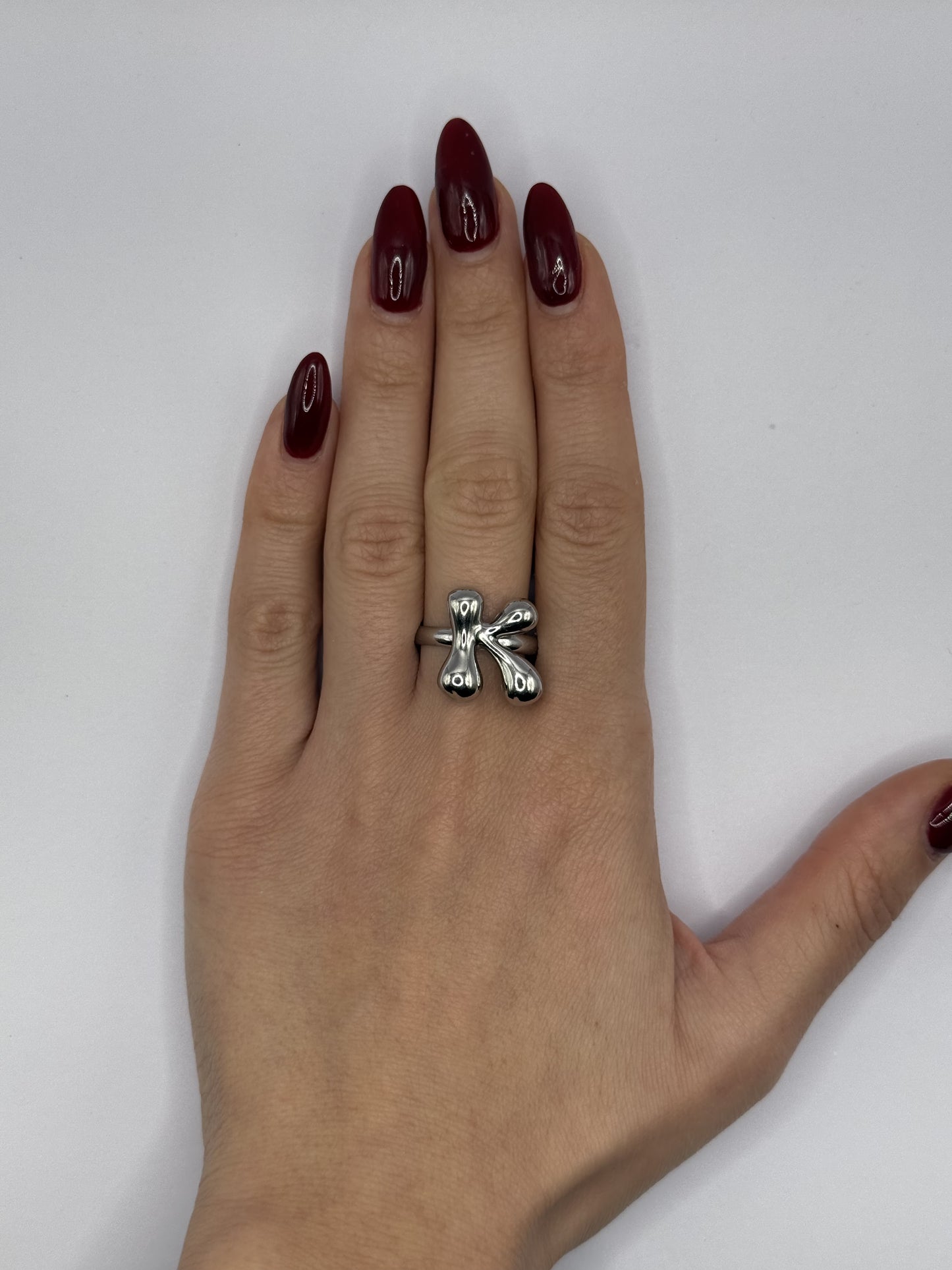 IG Initial Ring - K Silver