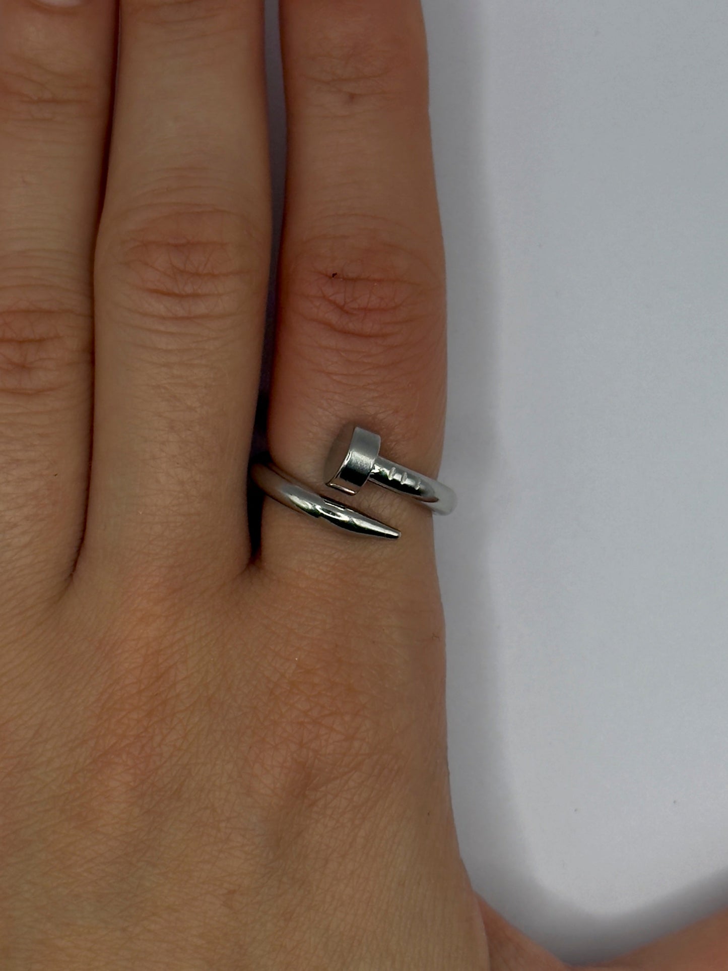 Classic Nail Ring in Silver