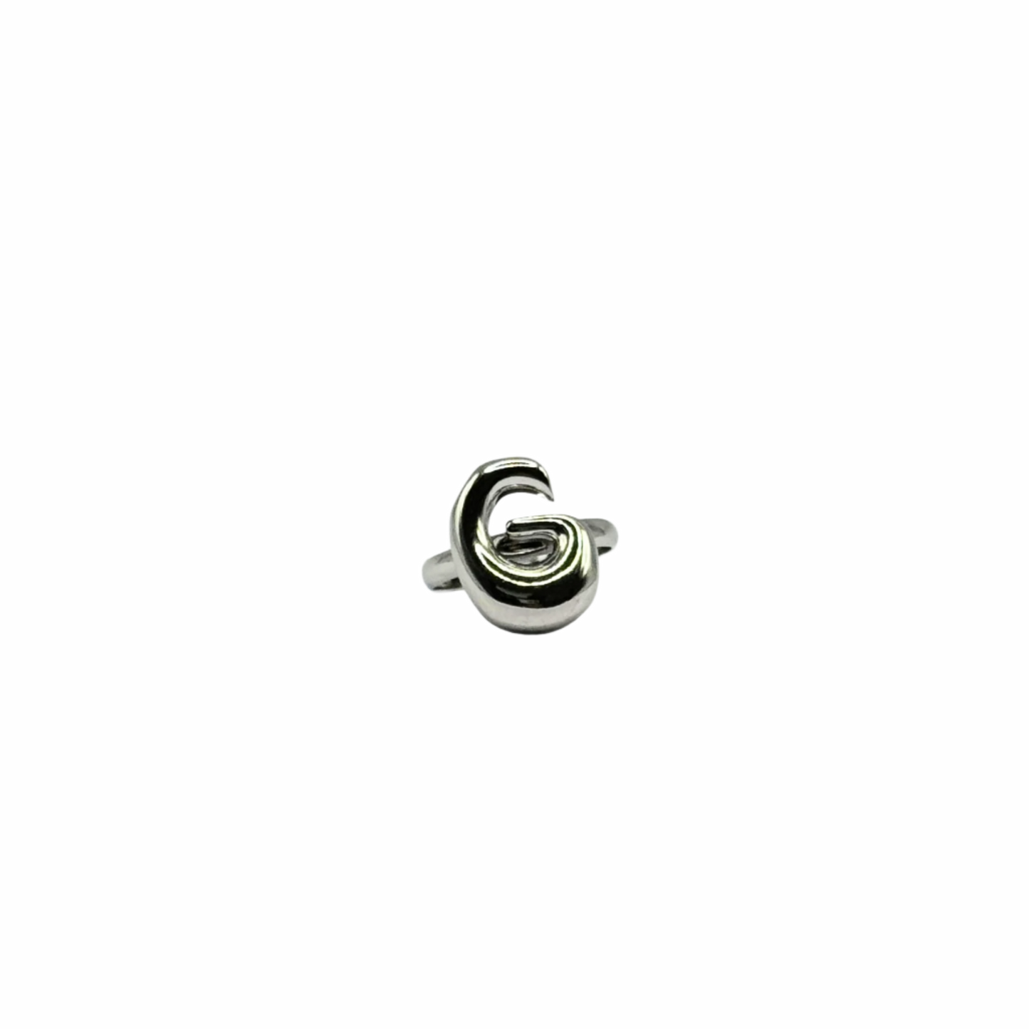 IG Initial Ring - G Silver