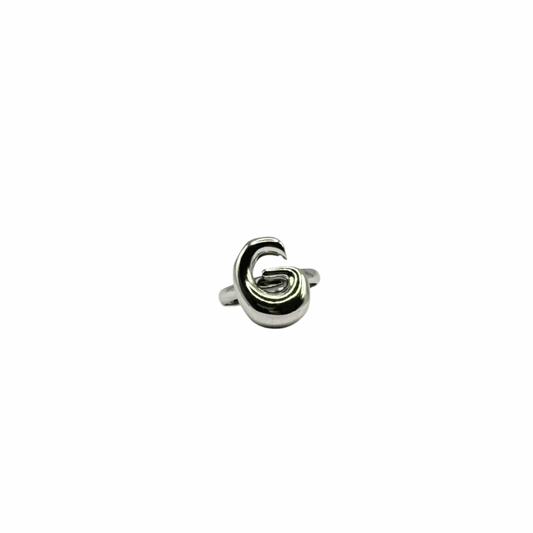 IG Initial Ring - G Silver