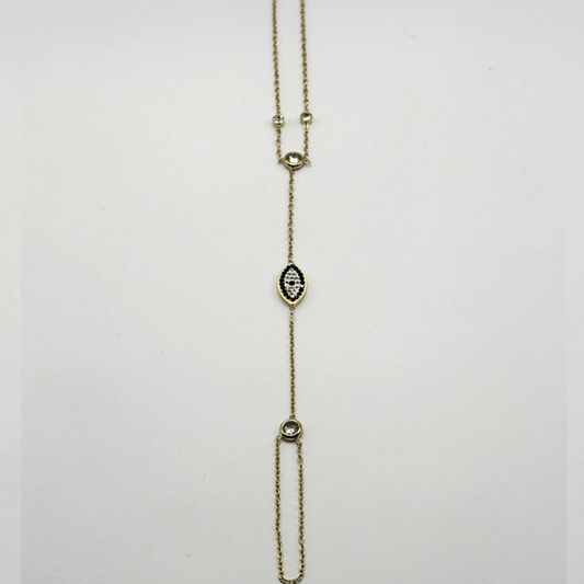 Diamond Nazar Hand Chain