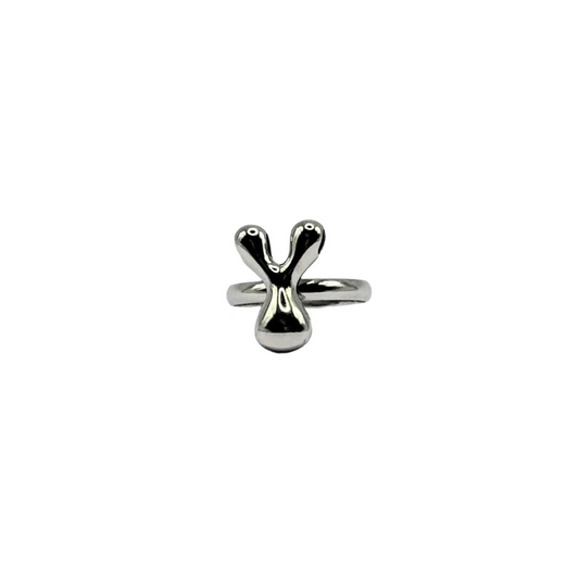 IG Initial Ring - Y Silver
