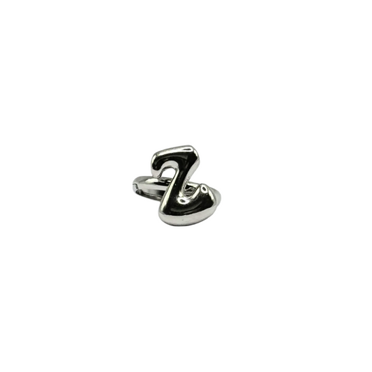 IG Initial Ring - Z Silver