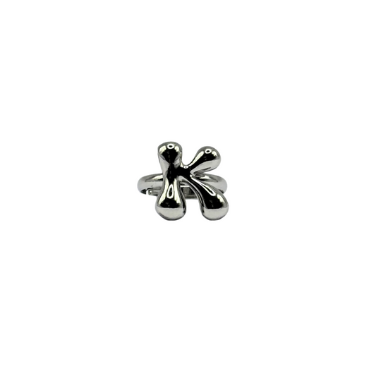 IG Initial Ring - K Silver