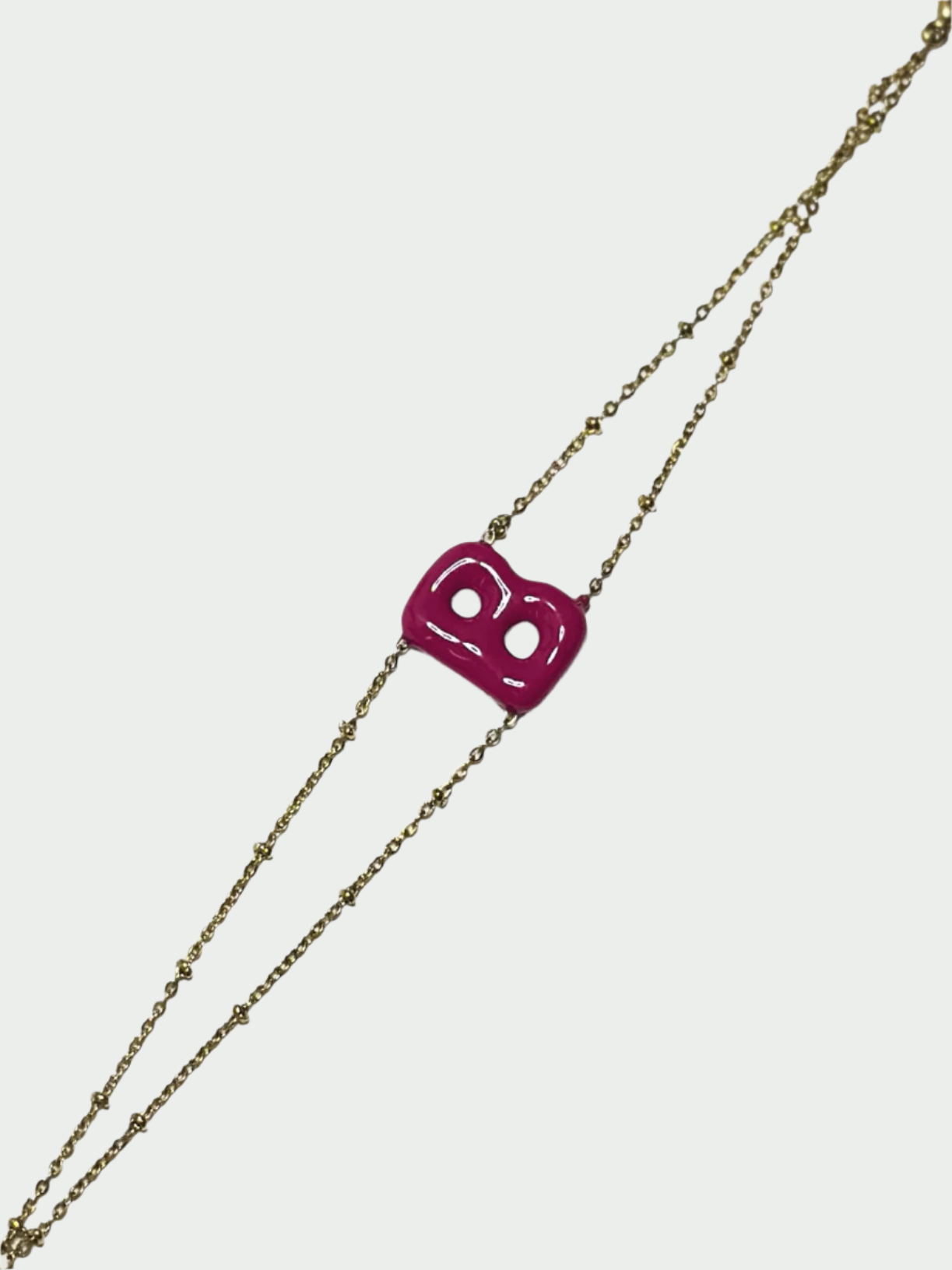 Colorful Initial Bracelet - B (Pink)