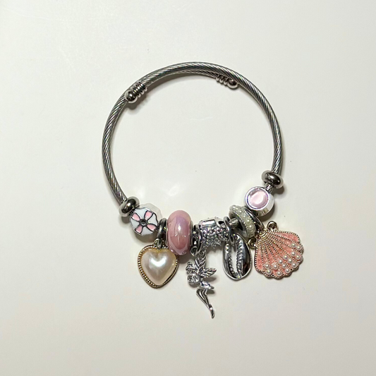 Pink Fairy Charm Bracelet