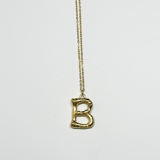 Victoria Initial Necklace- B in Gold