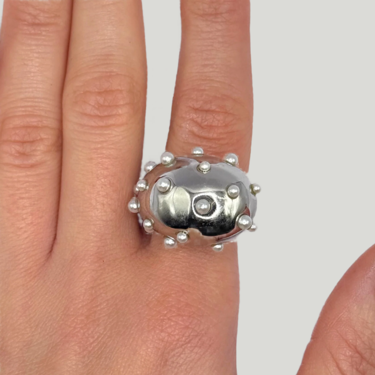 Bubble Ring with Pearls