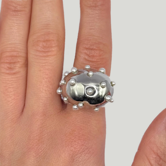 Bubble Ring with Pearls