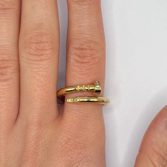 Nail Ring in Gold