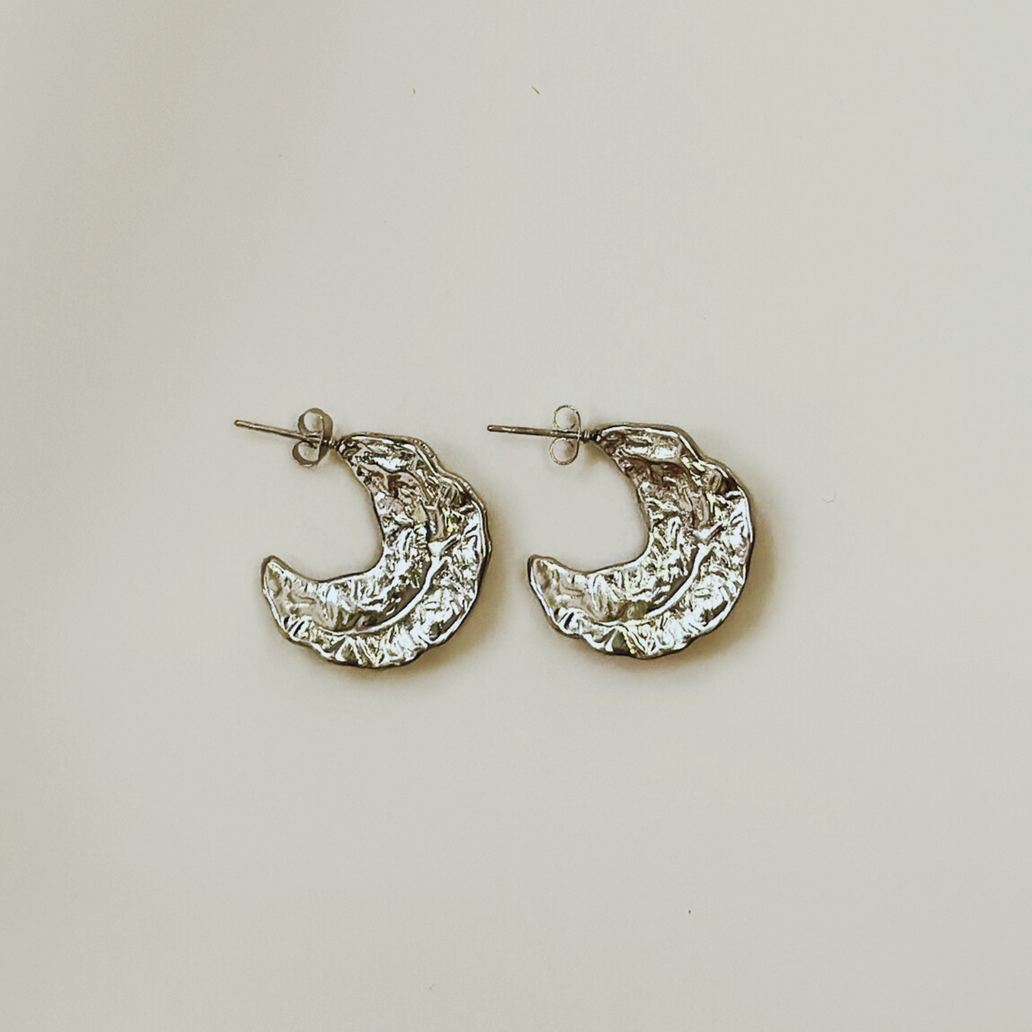 Moon Hoop Earrings