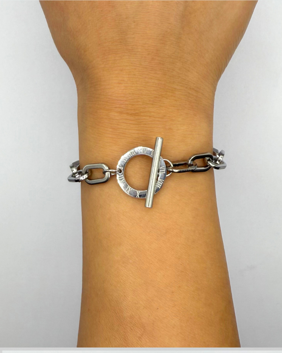 Time Barrel Charm Bracelet