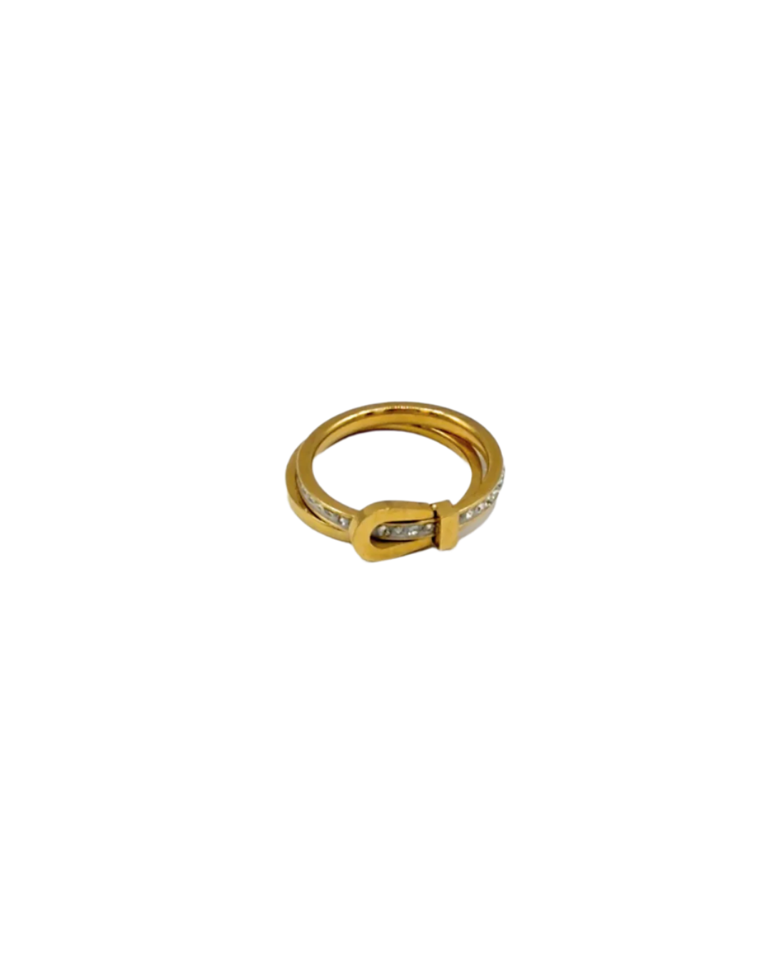 Thin Belted Ring in Gold