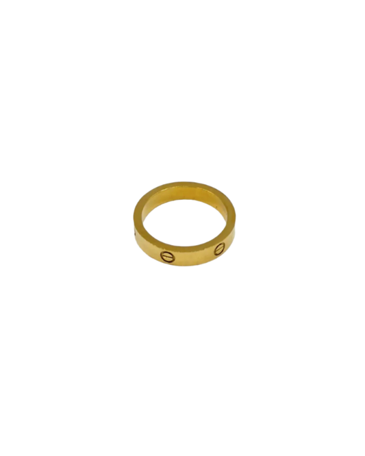 Thin Time Band Ring in Gold