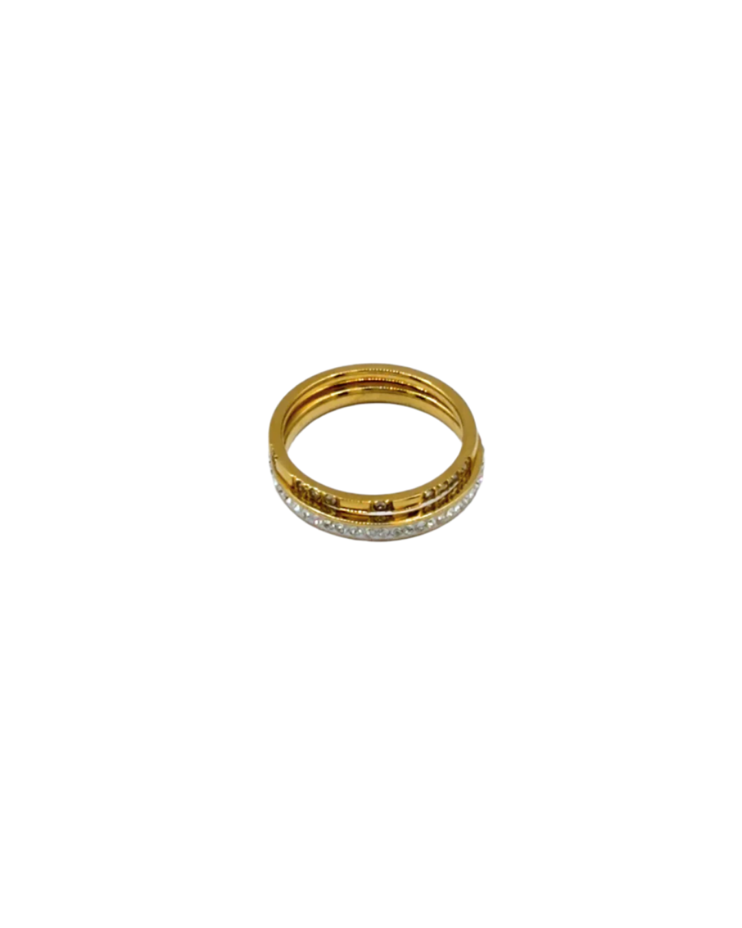 Thin Double Ring Stack in Gold