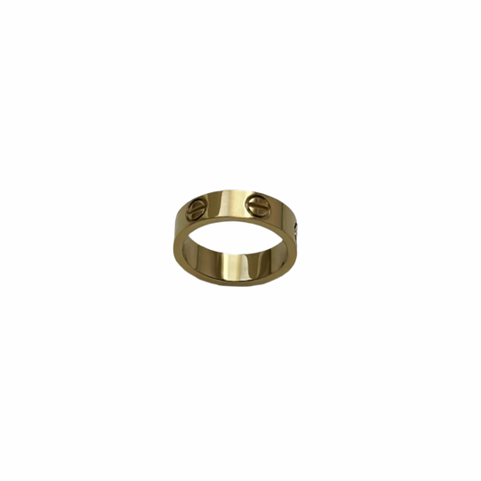 Thin Time Band Ring in Gold