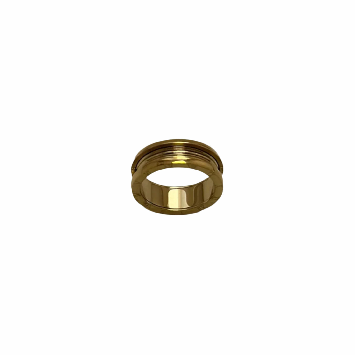 Thin Time Barrel Ring in Gold