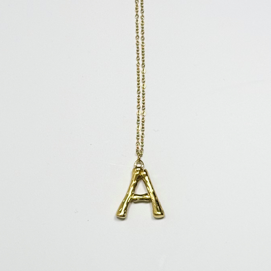 Victoria Initial Necklace- A in Gold