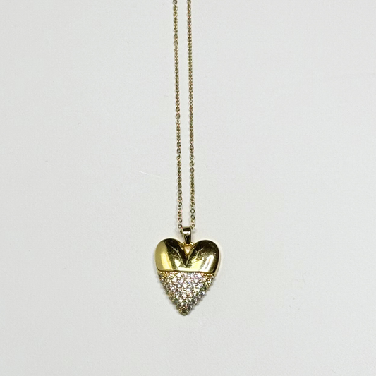 Diamond-Dipped Heart Necklace