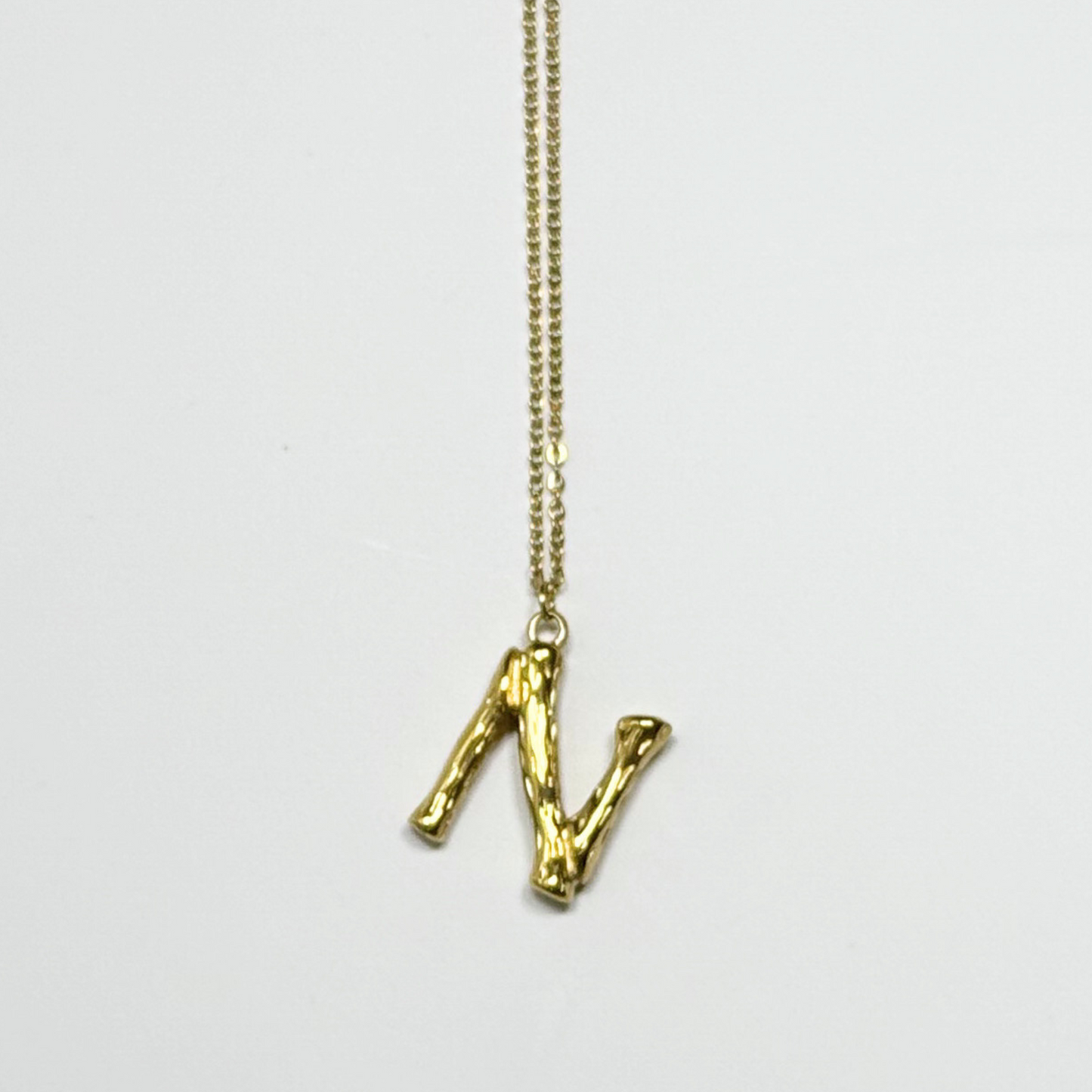 Victoria Initial Necklace- N in Gold