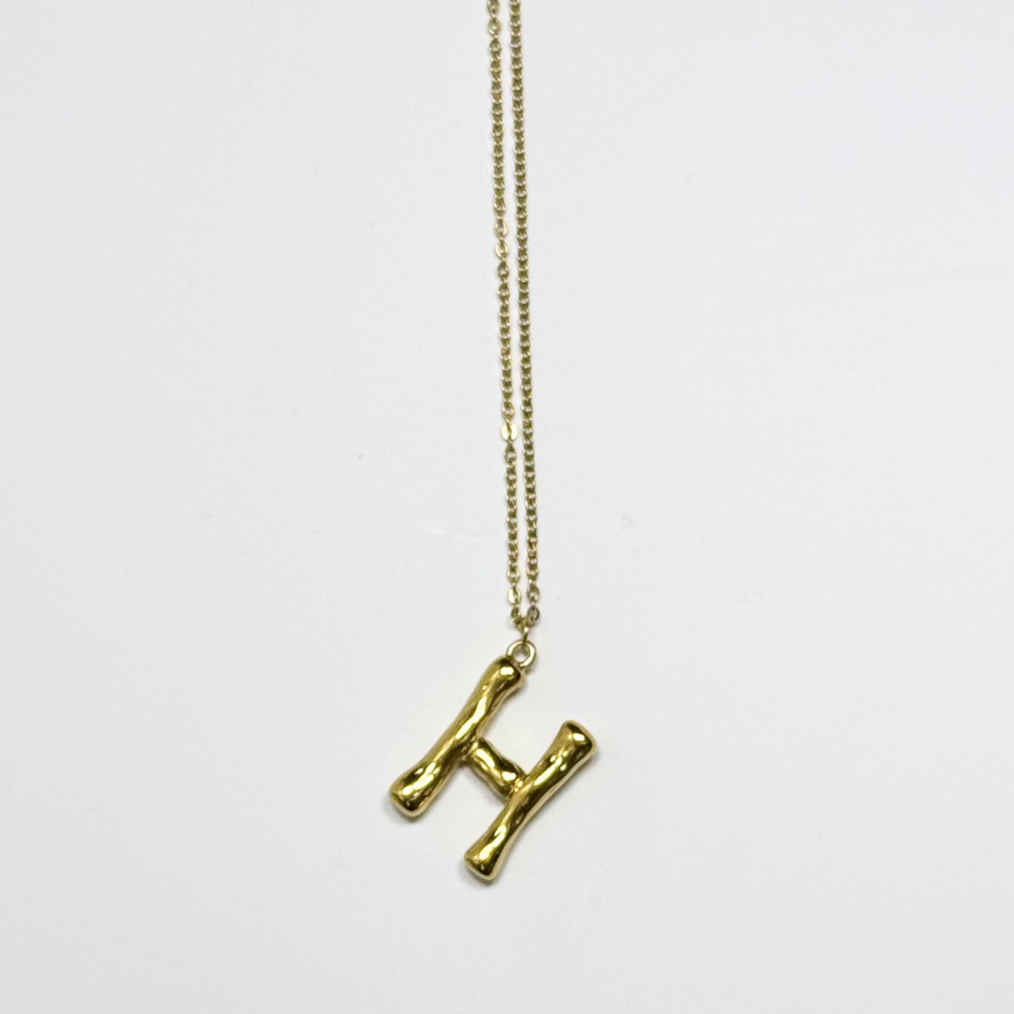 Victoria Initial Necklace- H in Gold