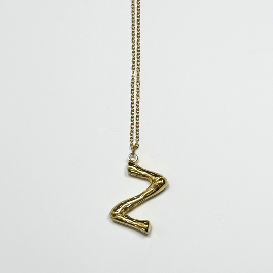 Victoria Initial Necklace- Z in Gold