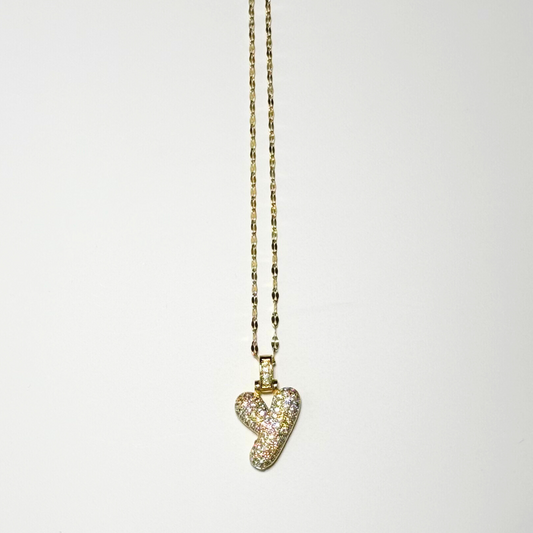 Gemma Initial Necklace- Y in Gold