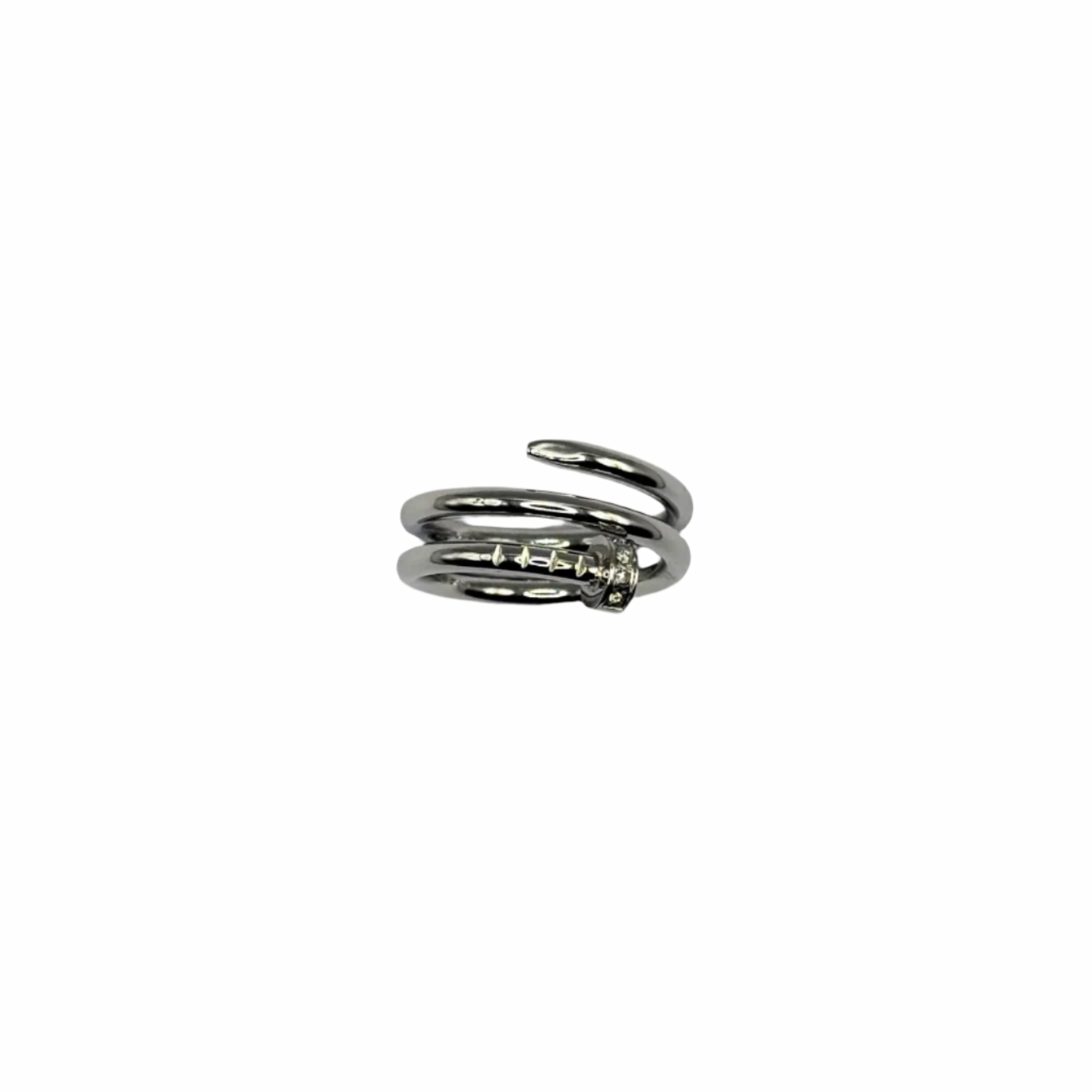 Triple-Layered Spiral Nail Ring