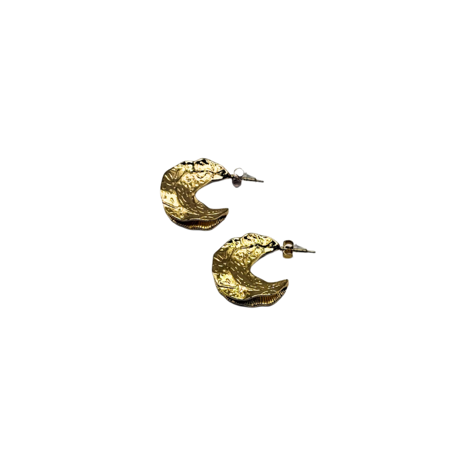 Moon Hoop Earrings