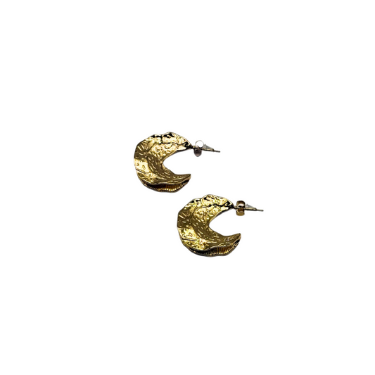 Moon Hoop Earrings
