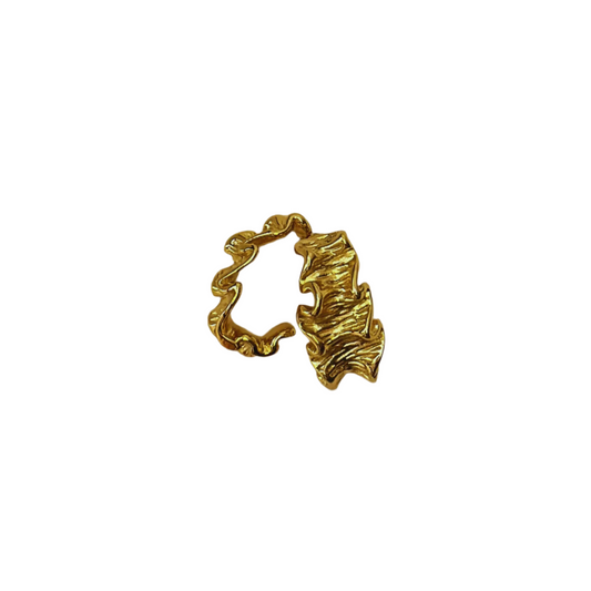 Waved Moon Earrings
