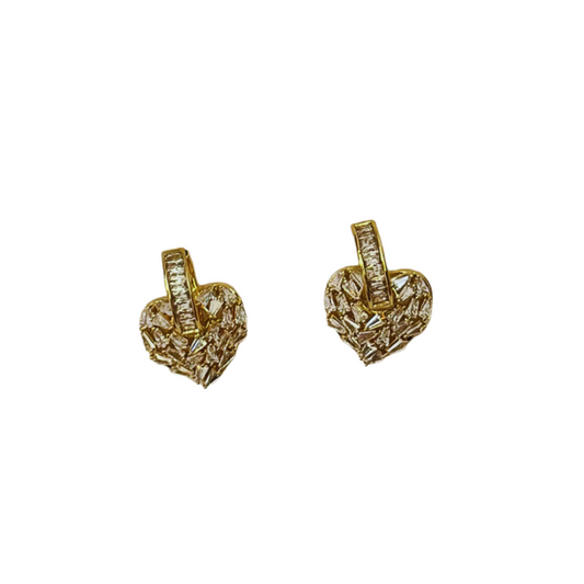 Diamond Heart Earrings