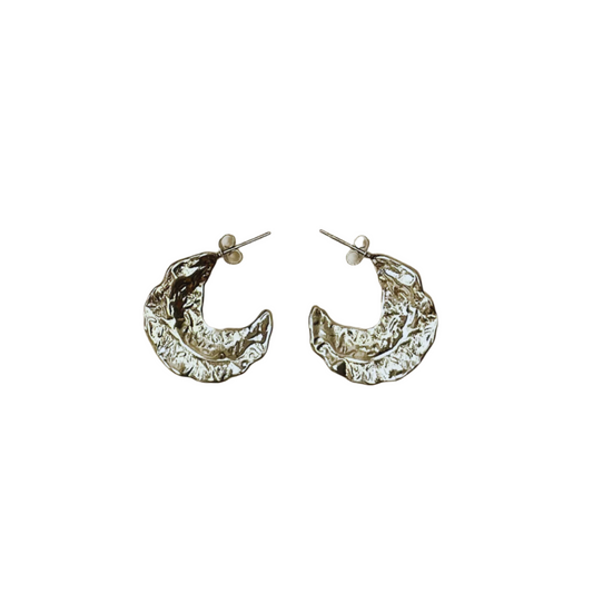 Moon Hoop Earrings